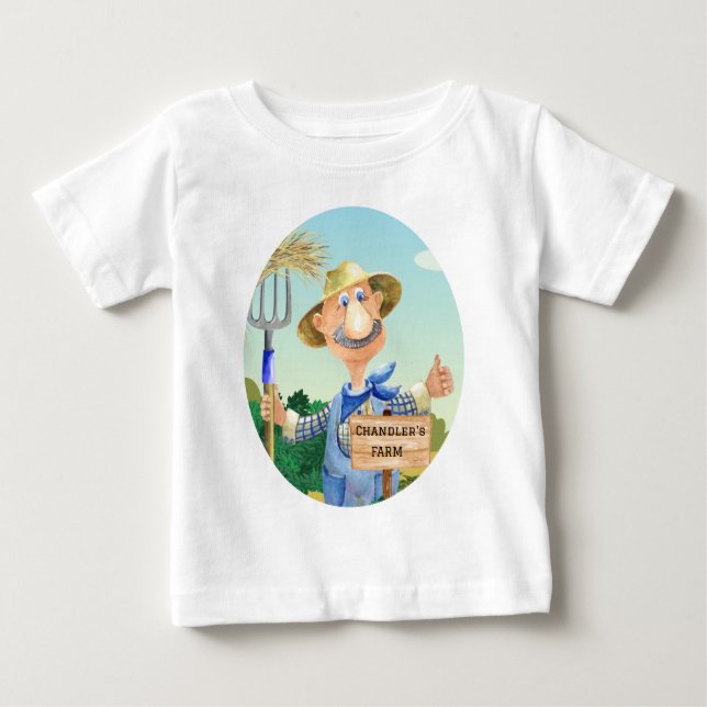 Cute Old MacDonald's Farm Personlig T Shirt (Framsida)