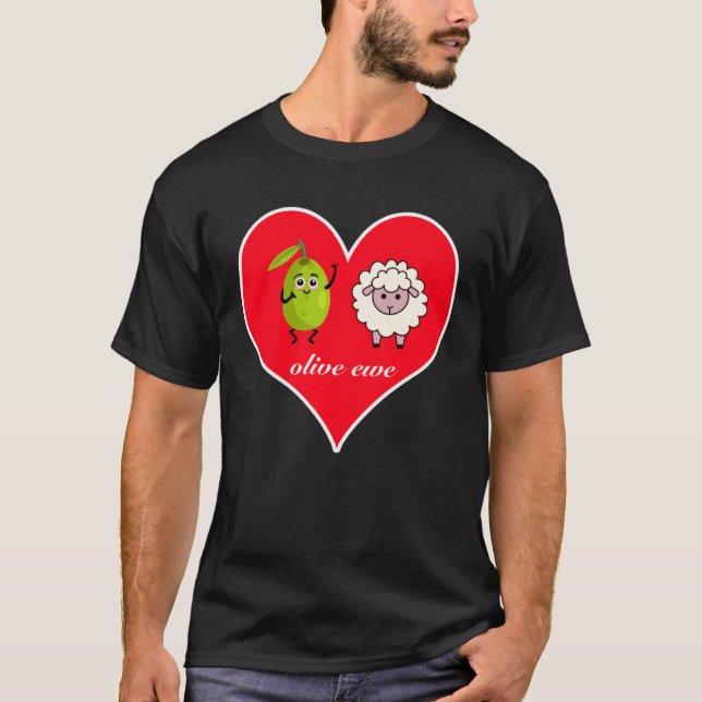 Cute Olive Ewe  Tell Someone I Love You T Shirt (Framsida)