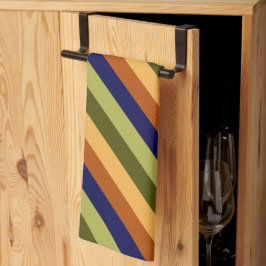 Cute Olive Sage Navy Rand Kitchen Towel Kökshandduk