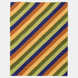 Cute Olive Sage Navy Rand Large Fleece Blanket