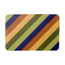 Cute Olive Sage Navy Rand Medium Bath Mat Badrumsmatta
