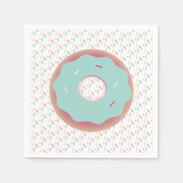Cute Ombre Donuts Sprinkles Trets Pappersservett (Framsidan)