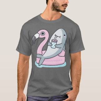 Cute on Flamingo Bassäng Flyter T Shirt