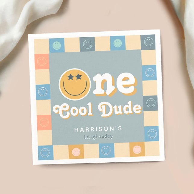 Cute One Coola-killarna Boys 1:a födelsedag Pappersservett (Skapare uppladdad)