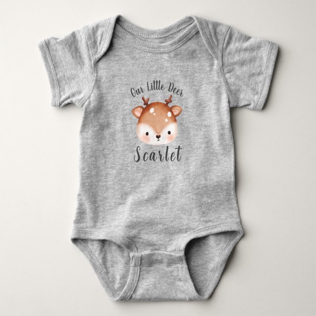 Cute ONE Hjort förre födelsedag jag babykläder T Shirt (Framsida)