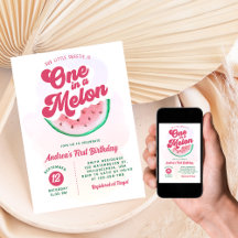 Cute One i Melon Watermelon Första födelsedag