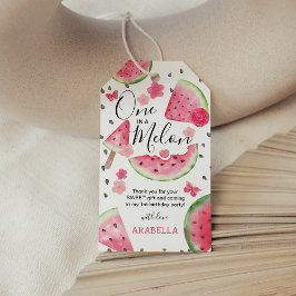 Cute 'one in a melon' 1st Birthday Tack Presentetikett