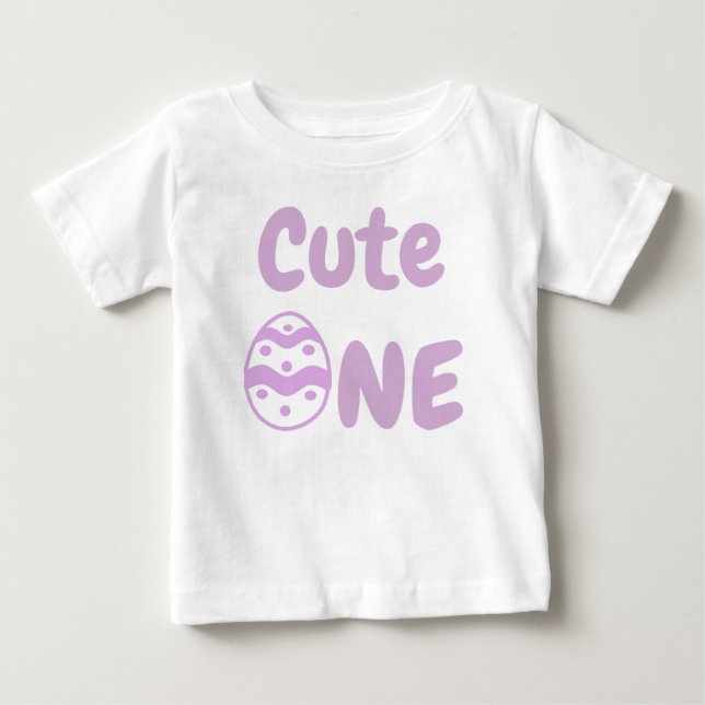 Cute One Påsk 1:a födelsedagen Baby T-Shirt (Framsida)