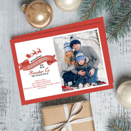 Cute One Photo Sleigh Rides jul Julkort