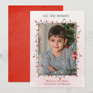 Cute One Photo String Ljus jul Julkort