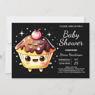 Cute Online Little Muffin Boy Shower Inbjudningar