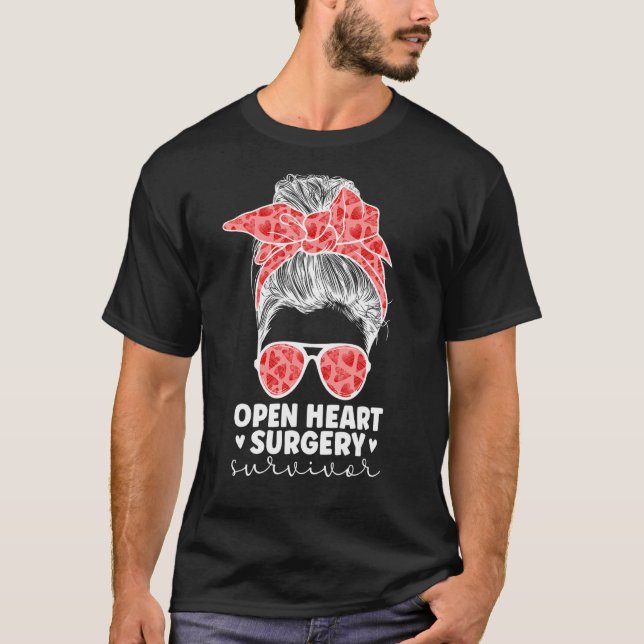 Cute Open Heart Survivor Open Heart Surger T Shirt (Framsida)