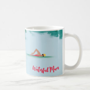 Cute Open Vatten Swimming Nature Mors dag Kaffemugg