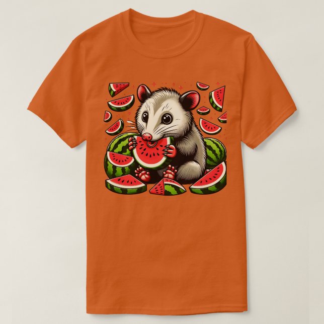 Cute opossum Etat Watermelon Fruit Summer Manar Wo T Shirt (Design framsida)