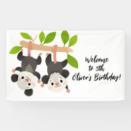 Cute Opossums Personalized Welcome to Birthday 