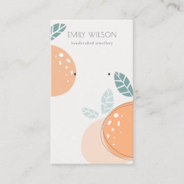 Cute Orange Abstrakt Frukt, fetstil, Visning Visitkort