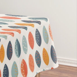 Cute Orange Blue Leafy Botanical Monogram Mönster