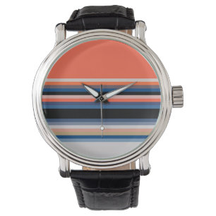 Cute orange blue rand armbandsur