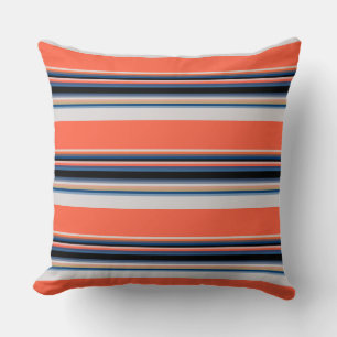 Cute orange blue rand kudde