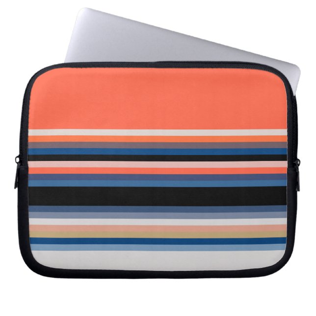 Cute orange blue rand laptop fodral (Framsidan)