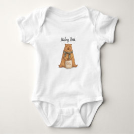 Cute Orange Brown Bear Teckning T Shirt