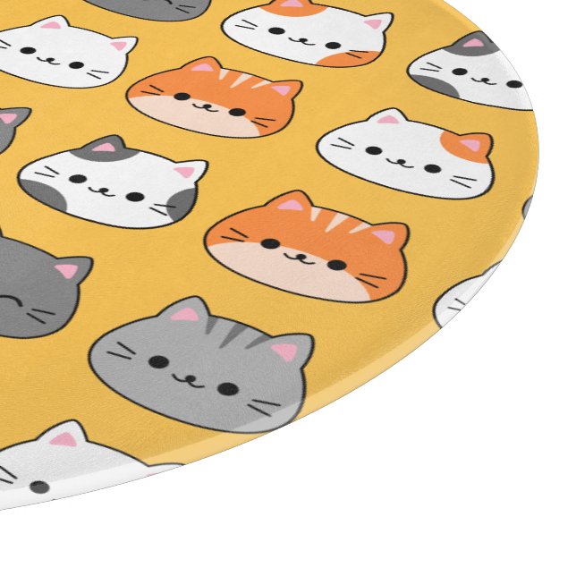 Cute Orange Cat Ansikte (Hörn)