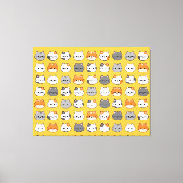 Cute Orange Cat Ansikte Canvastryck