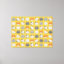 Cute Orange Cat Ansikte Canvastryck