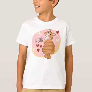 Cute orange cat t shirt