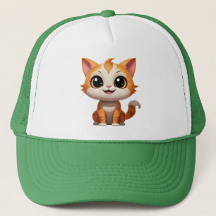 Cute Orange Cat Tecknad Stil-tecken-89738 Keps