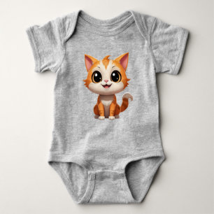 Cute Orange Cat Tecknad Stil-tecken-89738 T Shirt