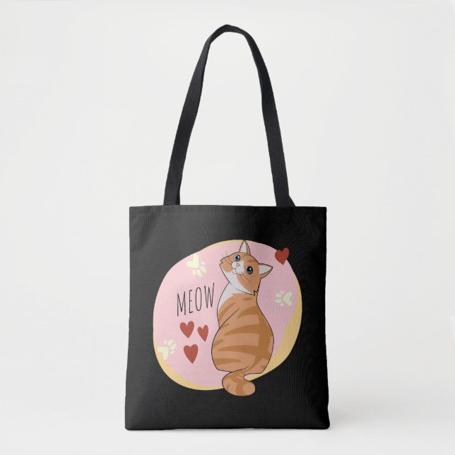 Cute orange cat tygkasse (Framsida)