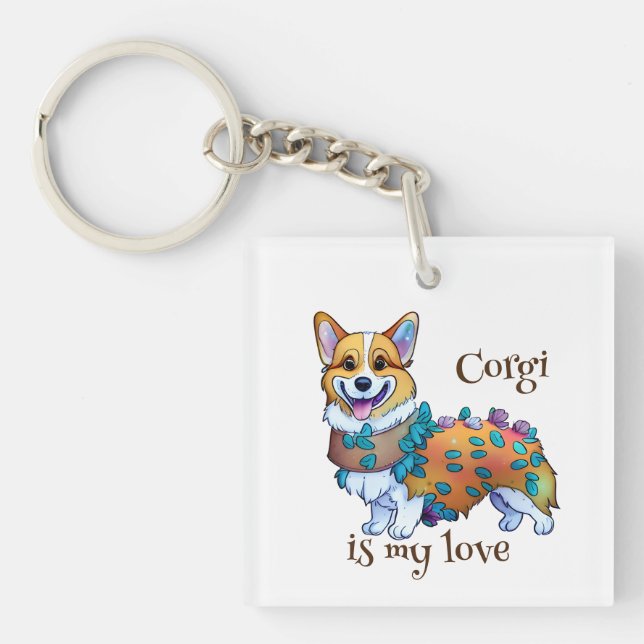 Cute Orange corgi för positivt humör (Framsidan)