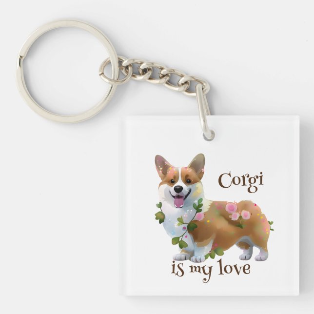 Cute Orange corgi för positivt humör (Framsidan)