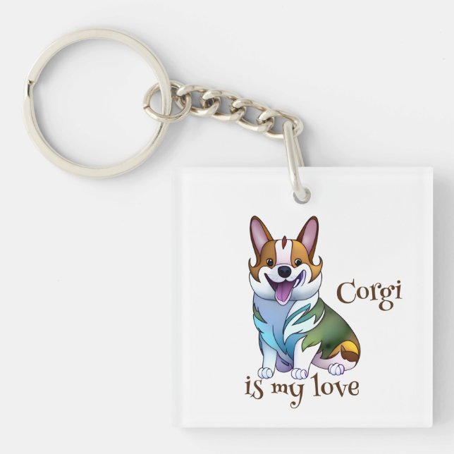 Cute Orange corgi för positivt humör (Framsidan)