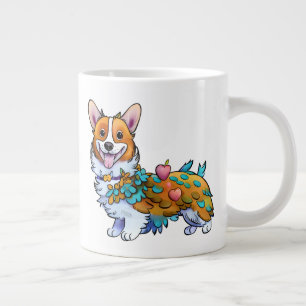 Cute Orange corgi för positivt humör Jumbo Mugg