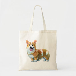 Cute Orange corgi för positivt humör Tygkasse