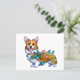 Cute Orange corgi för positivt humör Vykort