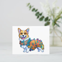 Cute Orange corgi för positivt humör Vykort