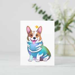 Cute Orange corgi för positivt humör Vykort