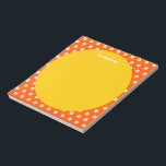 Cute Orange Daisy Möhippa Personlig Namn Anteckningsblock<br><div class="desc">Daisy för Orange av Vintage Möhippa Personlig Namn Anteckningsblock</div>