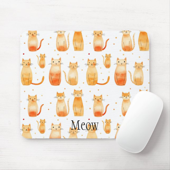 Cute Orange Dot and Cats Musmatta (Med mus)