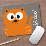 Cute Orange Fat Cat with Taupe Personalized Musmatta<br><div class="desc">A modern and simple kitty cat with trendy colors. You can add a name,  monogram or other custom text. If you need to move the art around,  click on the customize button to make changes.</div>
