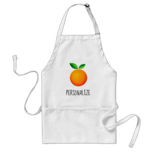 Cute orange frukt, kökspapper till honom eller he förkläde