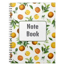 Cute Orange Fruktbedövningssedel Bok Anteckningsbok