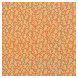 Cute Orange Ghost Mönster Tyg