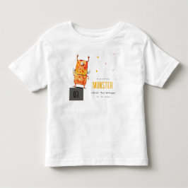 Cute Orange Gult 1 Eyed Monster Barns födelsedag T Shirt
