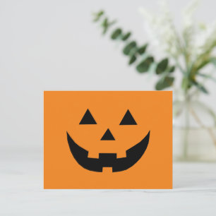Cute orange jack o lantern lustig Halloween Helg Vykort
