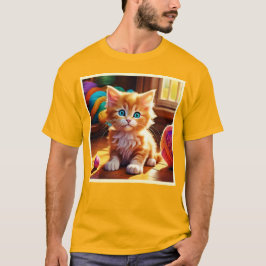 Cute Orange Kitten Art T Shirt