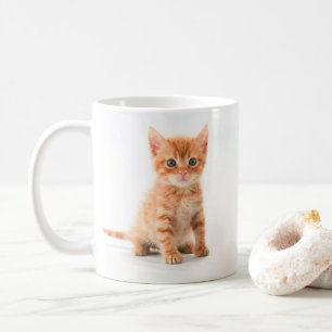 Cute Orange Kitten Kaffemugg